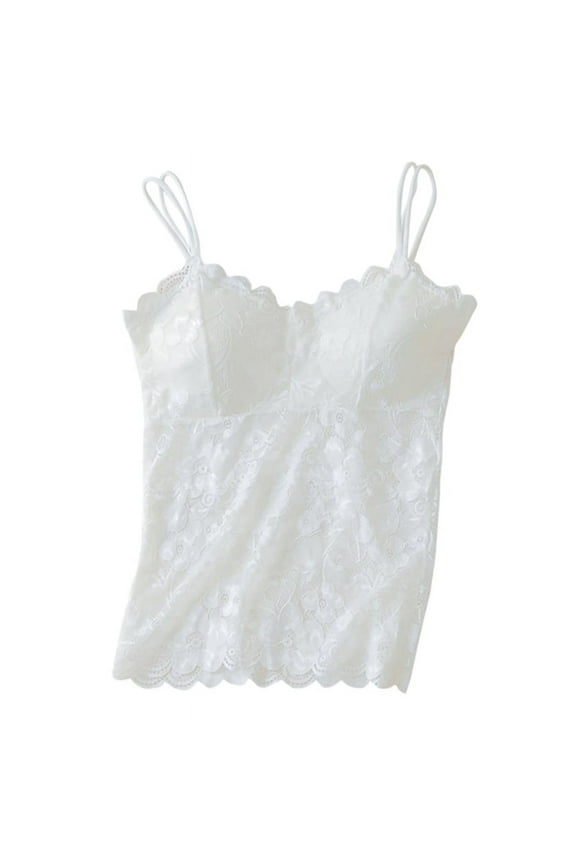 Women's Lace Camisole Lace Beauty Back Sling Bottoming Long Lace Underwear Anti-lighting Camisole Large Size Wrapped Chest