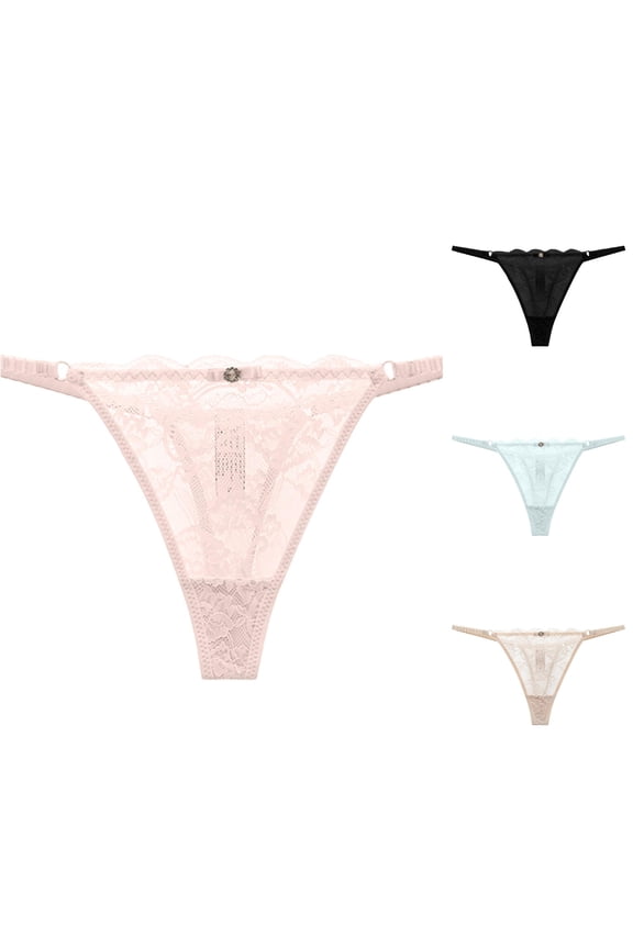 Women's Lace Up Cut Out Thong Breathable Underwear The Bibs The Knickers Underpants for Women over 60 B Bustier Size 9 Womens Underwear Vs Panties for Women Ladies Underwear plus Size High