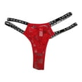 thumbnail image 1 of Women's Lace Cutout Glitter Thongs Underwear Panties Panty, 1 of 3