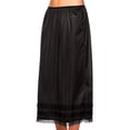 thumbnail image 1 of Women's Lace Extender Half Slip Crochet Lace Skirts Accessories Lingerie Half Slip with Wide Lace Hem,Dress and Skirt Extender with Lace Trim Black L, 1 of 3