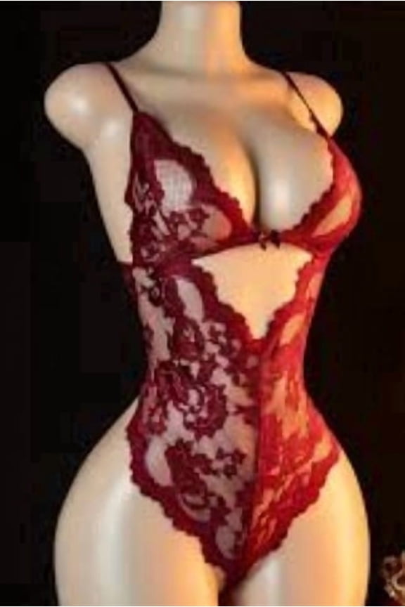 Women's Lace Floral One-Piece Teddy Lingerie Size S, M, L