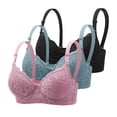 thumbnail image 1 of Women's Lace Floral Seamless Wireless Bra for Everyday Comfort, 1 of 2