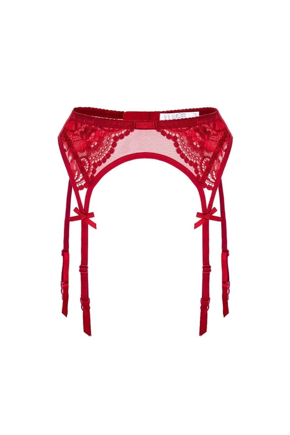 Women's Lace Garter Belt with Metal Clips Suspender Belt