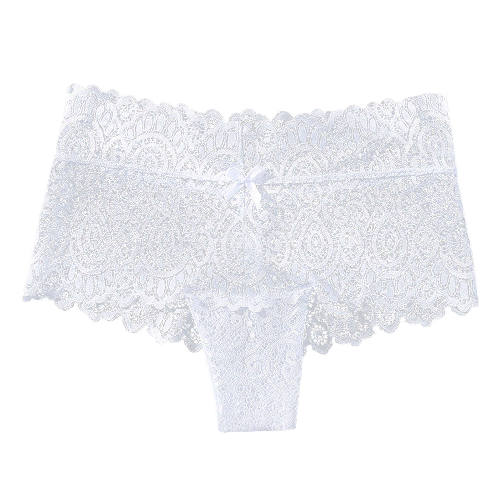 Women's Lace Hollow Underwear Back Waist Lace Mid High Waist Hollow