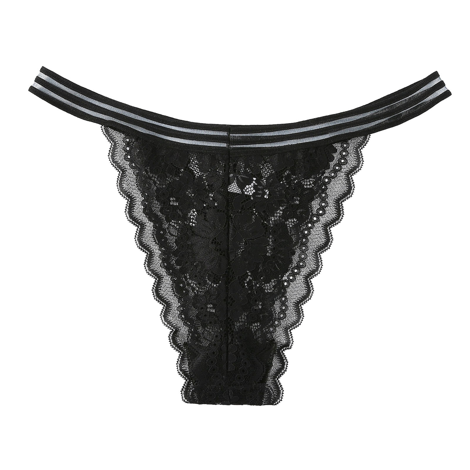 Women's Lace Hollow Underwear Back Waist Lace Mid High Waist Hollow