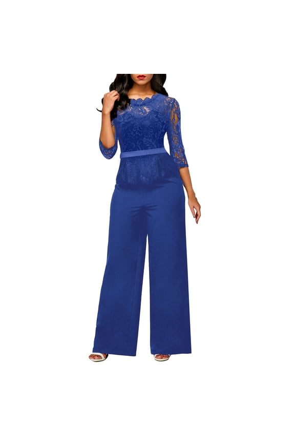 Women's Lace Jumpsuit Casual Sleeveless Drawstring Zipper Waist Suit Stylish Comfortable Fashion Outfit Summer Wear