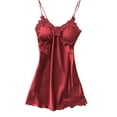 thumbnail image 1 of Women's Lace Lingerie Women Sexy Lace Pad Lingerie Nightwear Underwear Robe Babydoll Sleepwear Dress, Women's Intimates XL, 1 of 4