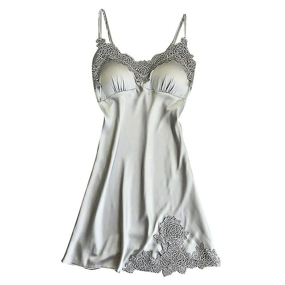 Women's Lace Lingerie Women Sexy Lace Pad Lingerie Nightwear Underwear Robe Babydoll Sleepwear Dress, Women's Intimates XL