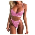 thumbnail image 1 of Women's Lace Lingerie Women Sexy Lingerie Lace Flowers Push Up Top Bra Pants Underwear Set Sleepwear, Women's Intimates XXXL, 1 of 6