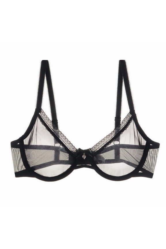 Women’s Lace Mesh Bra – Lightweight Minimizer Bra with Breathable Soft Cups and Adjustable Straps for Everyday Comfort