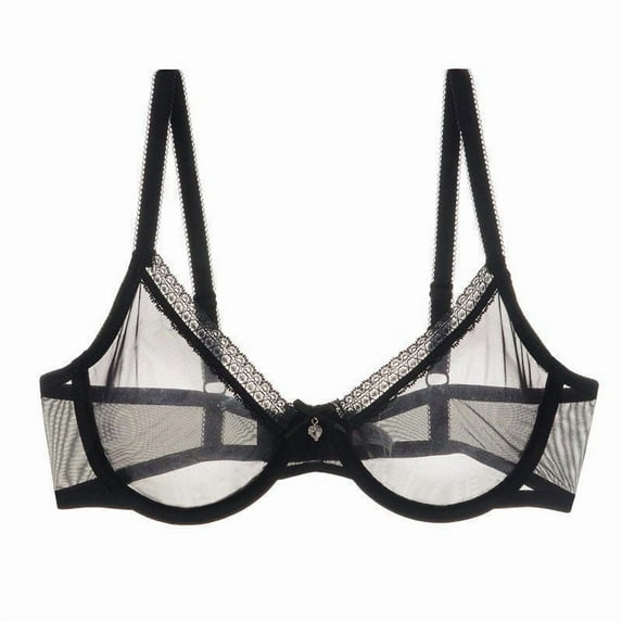 Women’s Lace Mesh Bra – Lightweight Minimizer Bra with Breathable Soft Cups and Adjustable Straps for Everyday Comfort