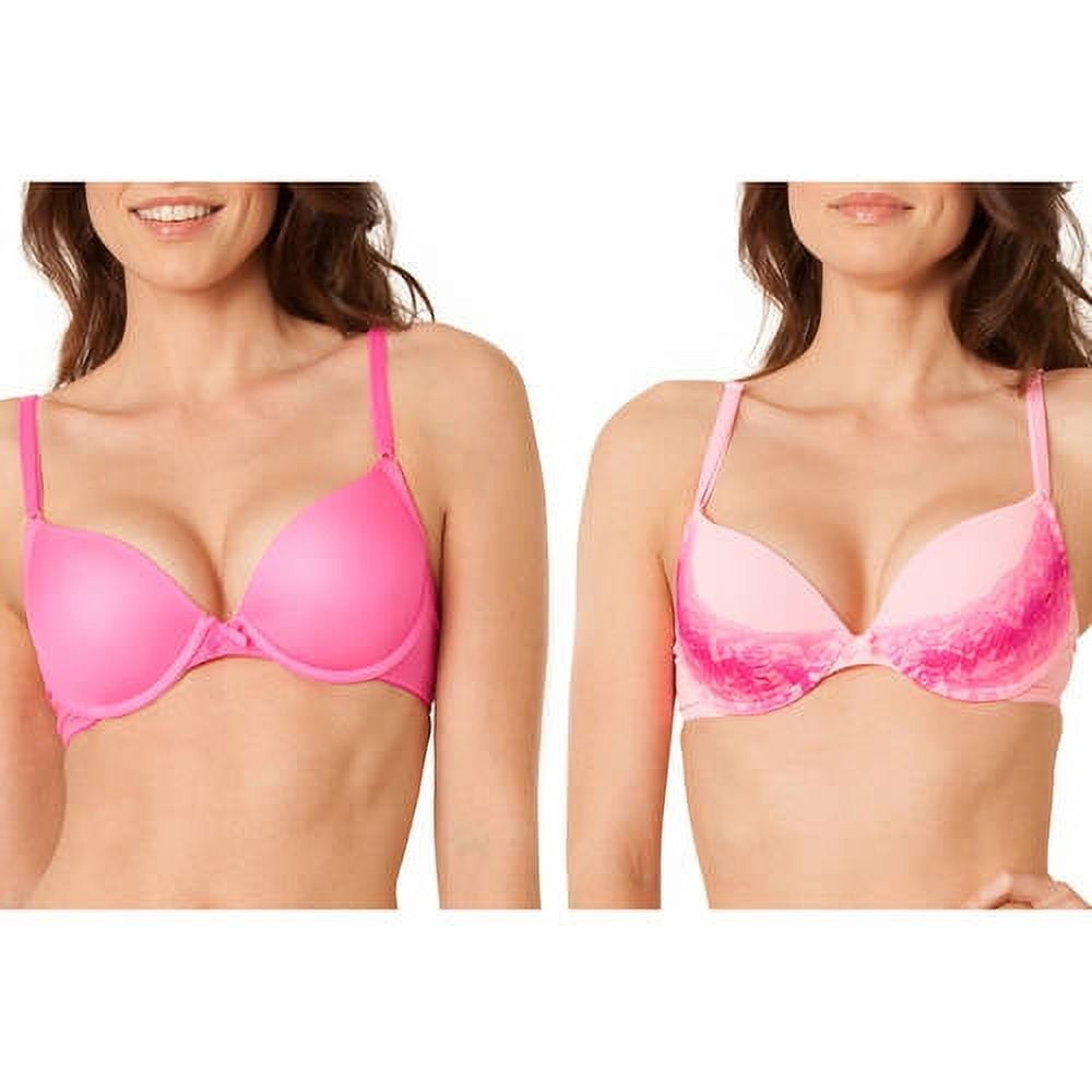 Women's Lace Micro Extreme Push Up Bra, Style SA324, 2-Pack
