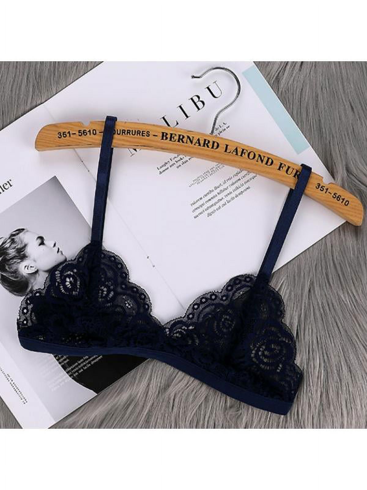 Women's Lace Padded Bralette Bra Top Floral Stretch Wirefree Lingerie Sexy  Bras 