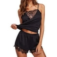 thumbnail image 1 of Women's Lace Pajama Set Sleeveless Top with Shorts Comfortable Sleepwear Loungewear for Home Party Nightwear, 1 of 5