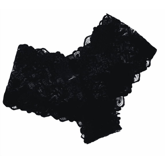 Women's Lace Panties, Black - Medium