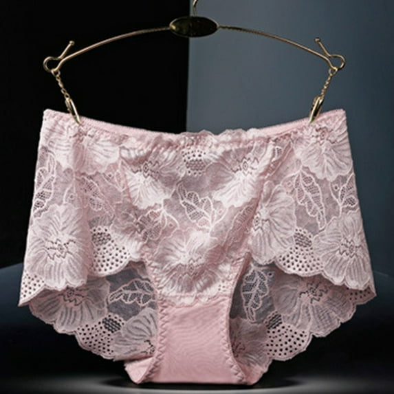 Women's Lace Panties for All Seasons Comfortable Briefs for Home and Casual Wear Plus Size Support Elegant Floral Design for Everyday Outfits
