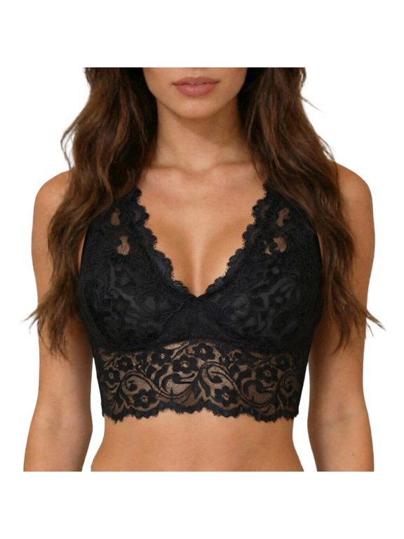 Women's Lace Pullover Bra Without Underwire Back Closure Comfort Daily Underwear