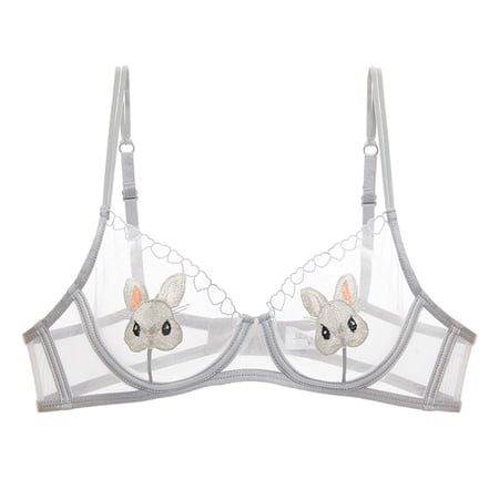 Women's Lace Pure Desire Underwire Big Appear Small Full Coverage, 34, Grey