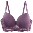 thumbnail image 1 of Women's Lace Push Up Underwired Bra Set Comfortable Breathable Support For Large Sizes Elegant Design Adjustable Straps Soft Fabric, 1 of 2