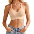 thumbnail image 1 of Women's Lace Racerback Wireless Bra V-Neck Seamless Support Bralette with Adjustable Straps Comfortable Everyday Bra, 1 of 5