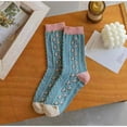 thumbnail image 1 of Women's Lace Ruffles Ankle Casual Sock Tulip Cute Socks Floral Crew Socks Cottagecore Breathable Mid Tube Socks, 1 of 3