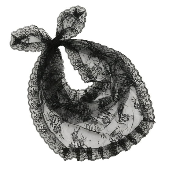 Women's Lace Scarf Spring Season Lady Solid Color Triangular Scarves Soft Breathable Shawl Female Neck Wrap