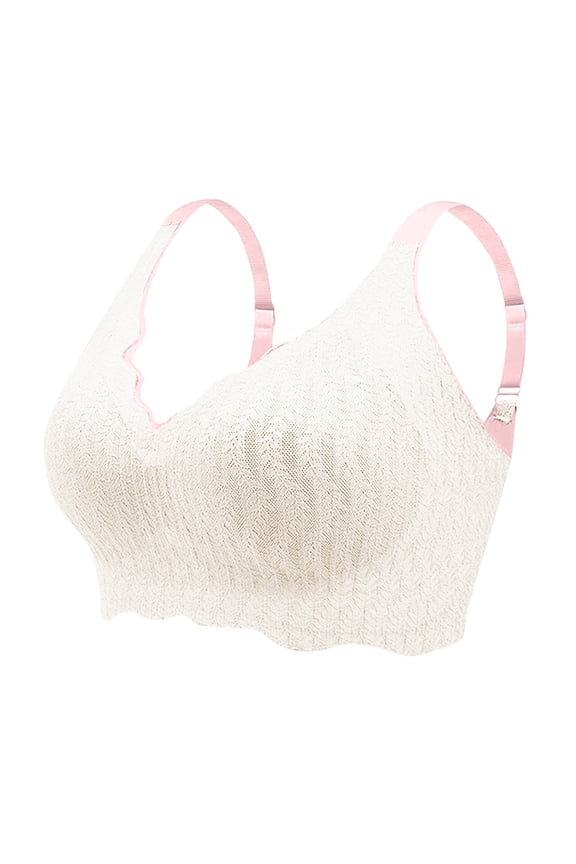 Women's Lace Seamless Bras Full Coverage Soft Comfort Wireless Lingerie Bralettes Breathable Everyday T Shirt Underwear