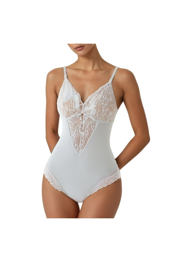Women's Lace Shapewear With And Lifting Function,Color:White