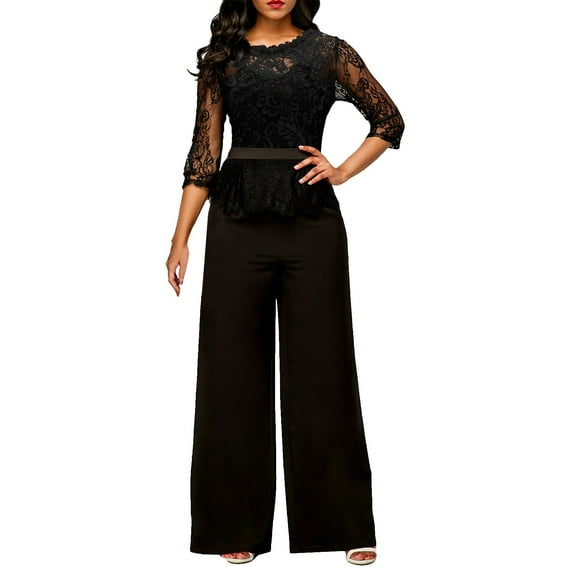 Women's Lace Sleeveless Drawstring Jumpsuit - Zipper Waist, Polyester, Casual Summer Romper, Multiple Colors/Styles