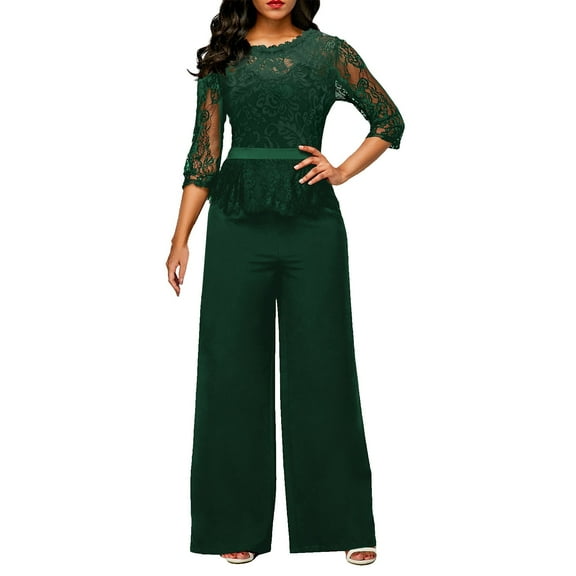 Women's Lace Sleeveless Drawstring Jumpsuit - Zipper Waist, Polyester, Casual Summer Romper, Multiple Colors/Styles