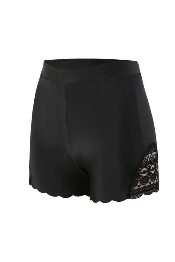 Women's Lace Splicing Swim Shorts High Waisted Swimsuit Bottoms UPF 50+ Bathing Suit Swimwear Modest Boy Shorts