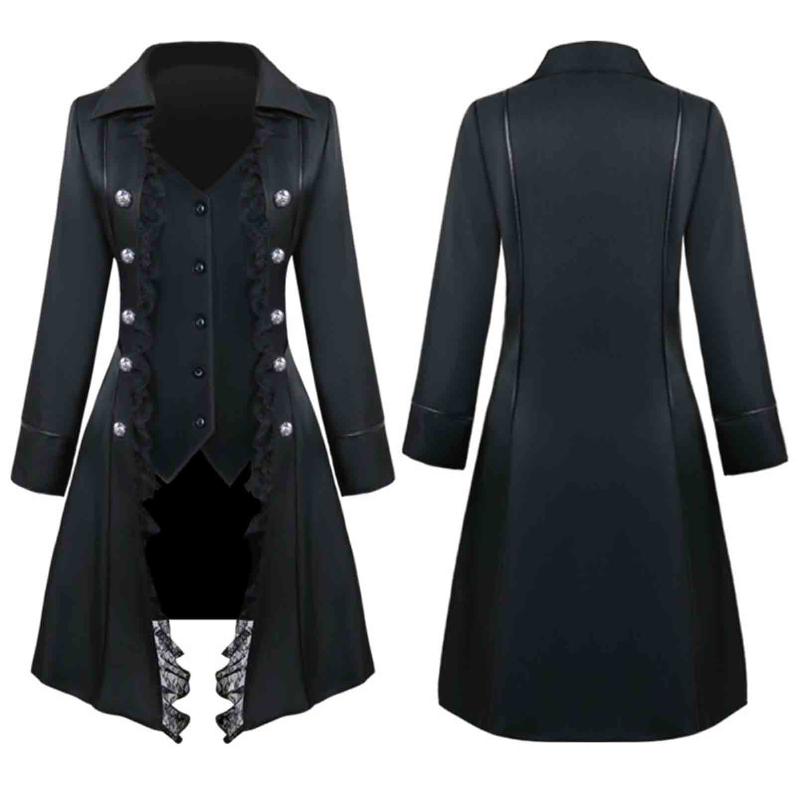 Women s Lace Steampunk Jacket Medieval Pirate Renaissance Goth
