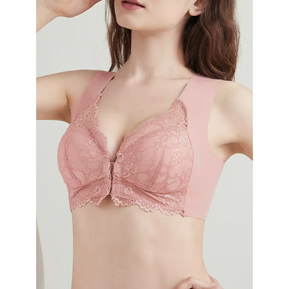 New Women's Lace Stitching Push-Up Comfortable Front Buckle Breathability High Stretch Invisible