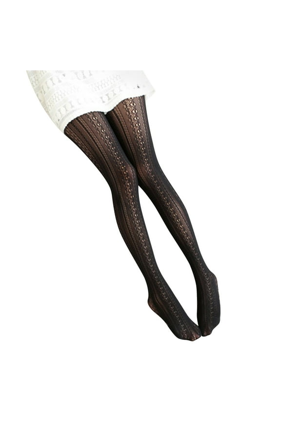 Women's Lace Tights Fishnet Retro Stockings Pantyhose Black