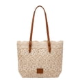 thumbnail image 1 of Women's Lace Tote Handbags Mid Capacity Top-handle Shoulder Purses Casual Summer Beach Bags for Women Work Travel Daily Use, 1 of 5