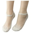 thumbnail image 1 of Women's Lace Trim Ankle Socks Breathable Comfortable Everyday No Show Socks, 1 of 4