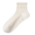 thumbnail image 1 of Women's Lace Trim No Show Socks Seamless Breathable Cotton Ankle Socks, Lightweight Wicking Low Cut Short Socks for Women Ladies Summer Daily, 1 of 2