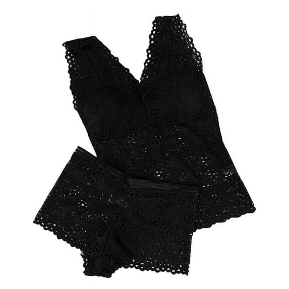 Women's Lace Trim Padded Cami and Shorts Sleepwear Pajama Lingerie Set