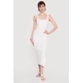 thumbnail image 1 of Women's Lace Trim Ribbed Knit Midi Dress with Side Slit, 1 of 3