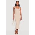 thumbnail image 1 of Women's Lace Trim Ribbed Knit Midi Dress with Side Slit, 1 of 3