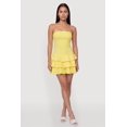 thumbnail image 1 of Women's Lace Trim Ruffle Tiered Strapless Mini Dress, 1 of 3