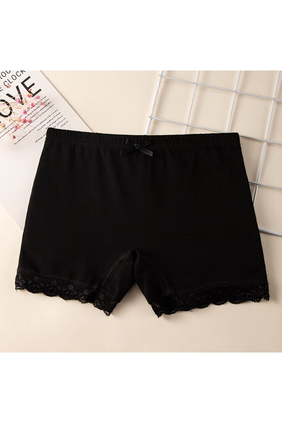 Women's Lace Trim Shorts Biker Seamless Panties Under Short Boyshorts,Girls Underwear Soft Breathable Kids Shorts Toddler Girls Panties Comfortable Stretchy Everyday Wear