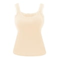 thumbnail image 1 of Women’s Lace Trim Tank Top Sleeveless Scoop Neck Fitted Camisole Soft Stretchy Undershirt for Daily Wear Complexion L, 1 of 5