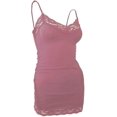 thumbnail image 1 of Women's Lace Trim Tank Top with Adjustable Spaghetti Bra Strap Junior Size & Junior Plus Size, 1 of 5