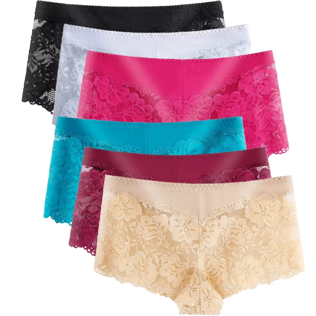 Emprella Cotton Underwear Women, 8 Pack Womens Bikini Seamless Ladies  Cheeky Panty - M