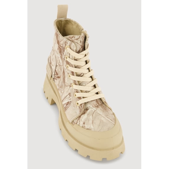 Women's Lace Up Chunky Platform Combat Boots