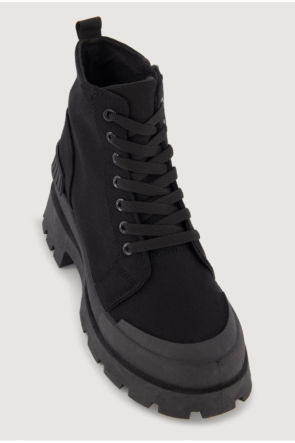 Women's Lace Up Chunky Platform Combat Boots