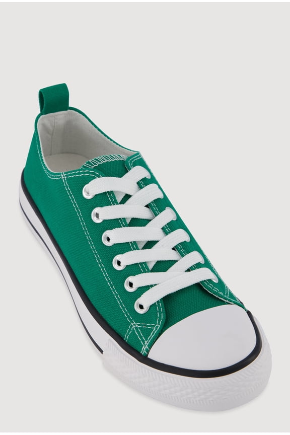 Women's Lace Up Low Top Canvas Sneakers