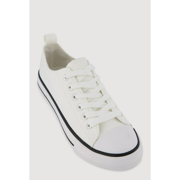 Women's Lace Up Low Top Canvas Sneakers