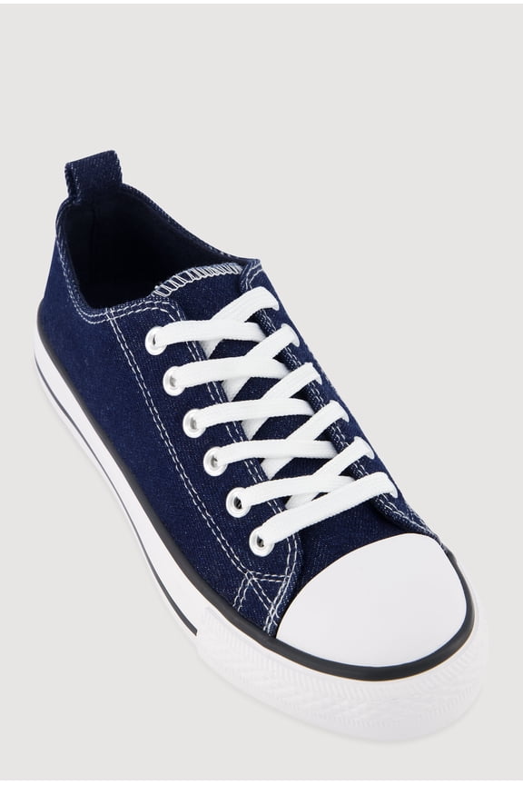Women's Lace Up Low Top Canvas Sneakers